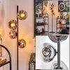 Ripoll Lampadaire Chrome, Clair, Fumé, 4 lumières