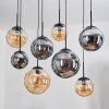 Gastor Suspension, Boule lumineuse, Suspension Ambre, Fumé, 8 lumières