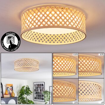 Barroco Plafonnier LED Écru, Blanc, 1 lumière