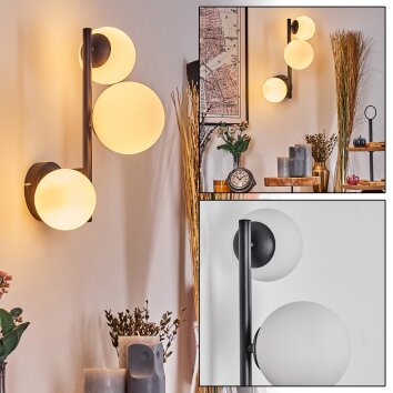 Chehalis Boule lumineuse, Applique murale Blanc, 3 lumières