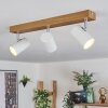 Gesteira Plafonnier, Spot de plafond Chrome, Couleur bois, 3 lumières