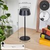 Romdrup Lampe de table d'extérieur, Lampe à poser LED Noir, 1 lumière