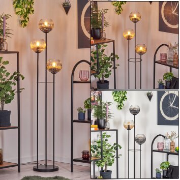 Koyoto Lampadaire Noir, 3 lumières