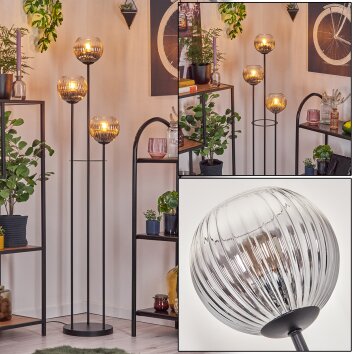 Koyoto Lampadaire Noir, 3 lumières