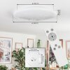 Junor Plafonnier LED Blanc, 1 lumière, Télécommandes