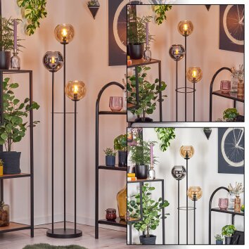 Koyoto Lampadaire Noir, 3 lumières