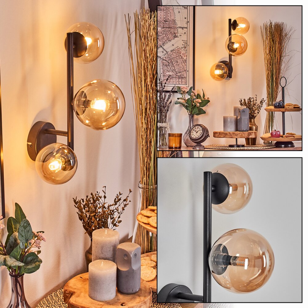 Chehalis Boule lumineuse, Applique murale Ambre, 3 lumières main product photo
