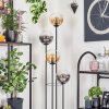 Gastor Lampadaire 30 cm Bois foncé, Noir, 4 lumières