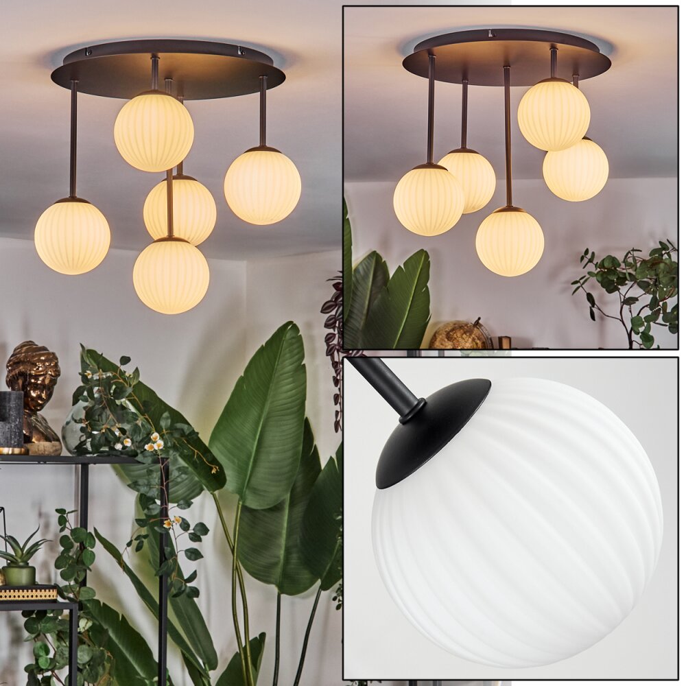Chehalis Plafonnier, Boule lumineuse Blanc, 5 lumières main product photo