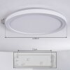 Qadir Plafonnier extérieur, Plafonnier LED Blanc, 1 lumière