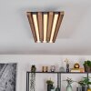 Tandragee Plafonnier LED Couleur bois, Noir, 1 lumière