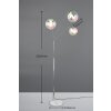 Paxton Lampadaire Luminaires Trio Chrome, 3 lumières