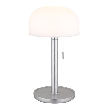 Style champignon  Norman Lampe à poser Luminaires Globo Lighting LED Argenté, 1 lumière