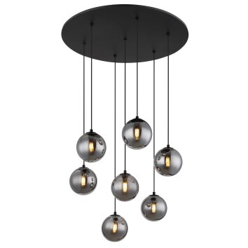 Riha Suspension Luminaires Globo Lighting Noir, 7 lumières