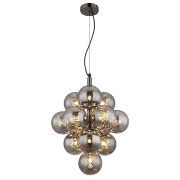 Conor Suspension Luminaires Globo Lighting Chrome, Noir, 13 lumières