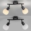 LOKI Plafonnier Luminaires Leuchten Direkt LED Noir, 2 lumières