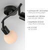 LOKI Plafonnier Luminaires Leuchten Direkt LED Noir, 2 lumières