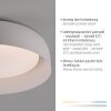 OSKO Plafonnier Luminaires Leuchten Direkt LED Blanc, 1 lumière, Télécommandes