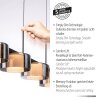 Rika Suspension Luminaires Paul Neuhaus LED Noir, 5 lumières