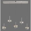 Q-Rotate Suspension Luminaires Paul Neuhaus LED Argenté, 5 lumières