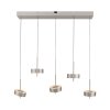 Q-Rotate Suspension Luminaires Paul Neuhaus LED Argenté, 5 lumières