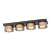 Rika Plafonnier Luminaires Paul Neuhaus LED Noir, 4 lumières