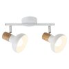 Holly Plafonnier Luminaires Rabalux Bois foncé, Blanc, 2 lumières