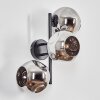 Ripoll Boule lumineuse, Applique murale Chrome, Fumé, 3 lumières