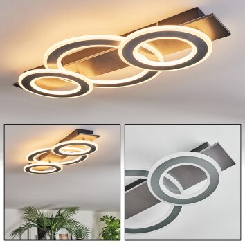 Lidor Plafonnier LED Chrome, Noir, 1 lumière Lidor Plafonnier LED Chrome, Noir, 1 lumière