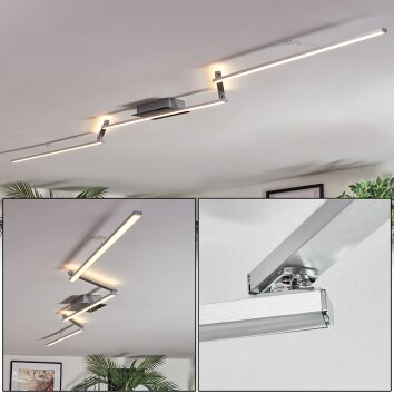 Orina Plafonnier LED Argenté, 1 lumière Orina Plafonnier LED Argenté, 1 lumière