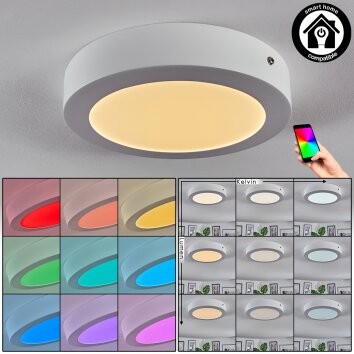 Omaro Plafonnier, Panel LED Blanc, 1 lumière, Changeur de couleurs Omaro Plafonnier, Panel LED Blanc, 1 lumière, Changeur de couleurs