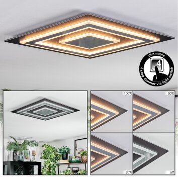 Lidor Plafonnier LED Anthracite, Gris, Noir, 1 lumière Lidor Plafonnier LED Anthracite, Gris, Noir, 1 lumière