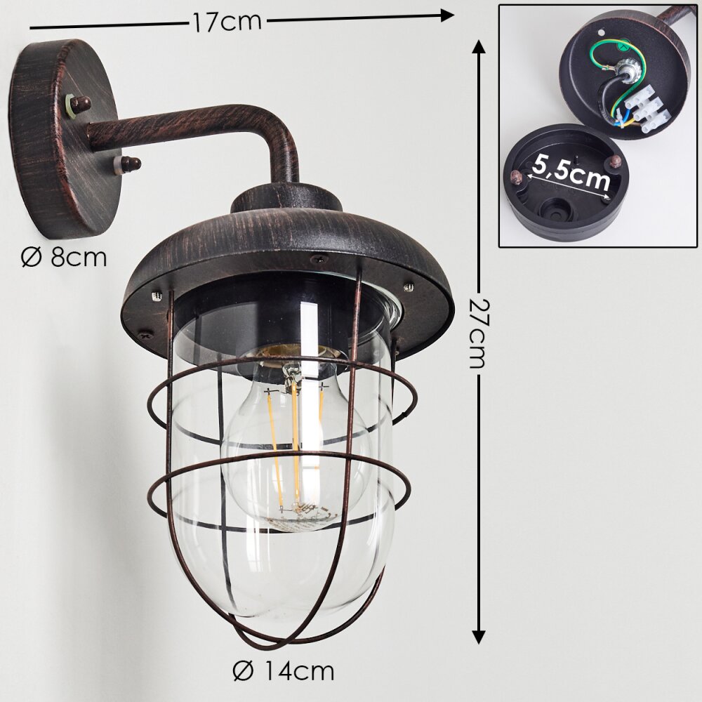 Valastro Lighting-Applique murale d'extérieur en acier inoxydable