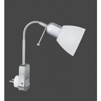 Lampe prise de courant Mini H18 cm - Nickel EGLO Pas Cher 