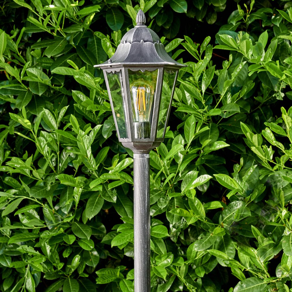 Lampadaire extérieur Lignac Noir, Argenté H3012741-DO2