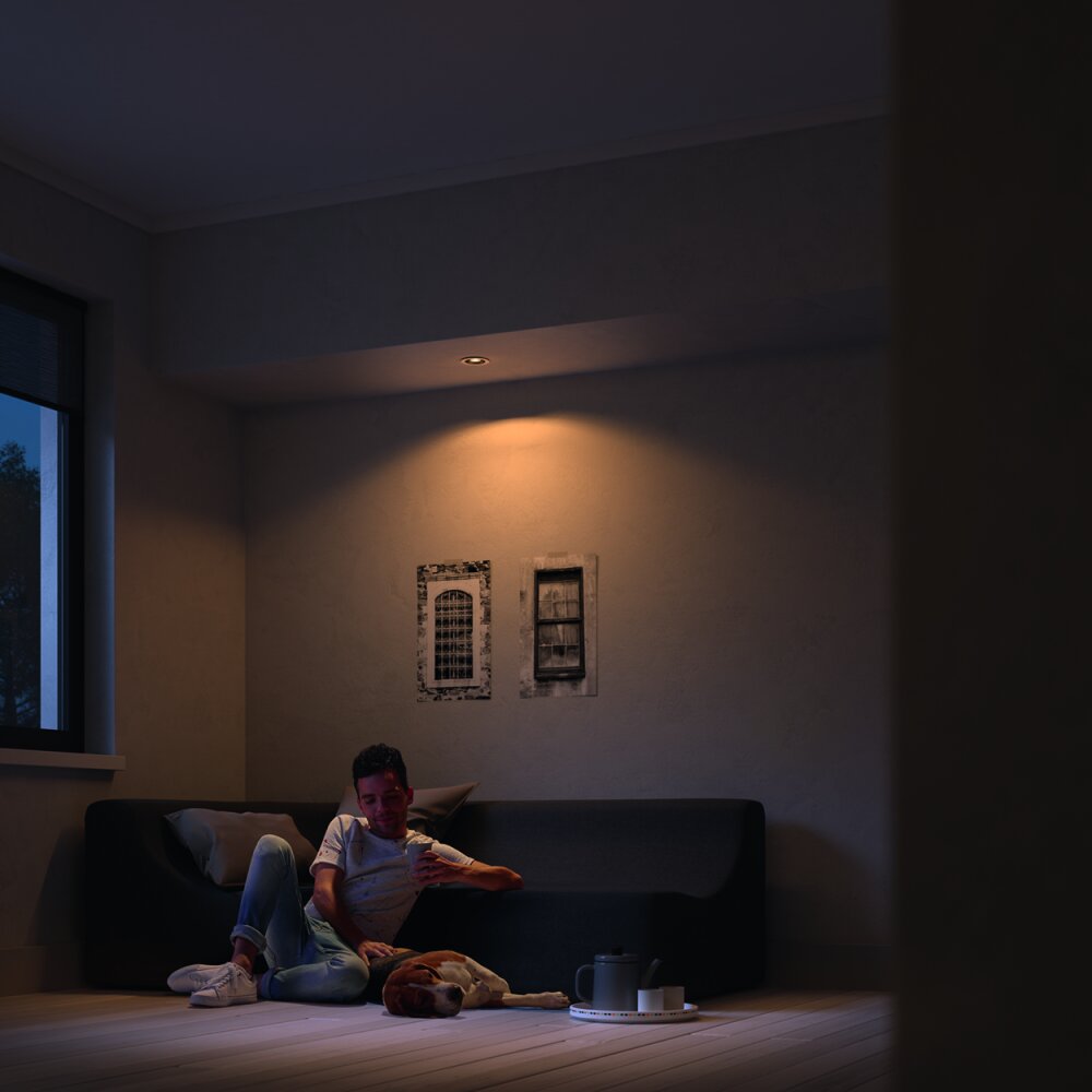 Philips Hue White Ambiance MILLISKIN Spot encastré carré 1x5.5W extension ,  2200-6500K - Chrome (télécommande non incluse), compatible Bluetooth -  Lampe connectée - Achat & prix