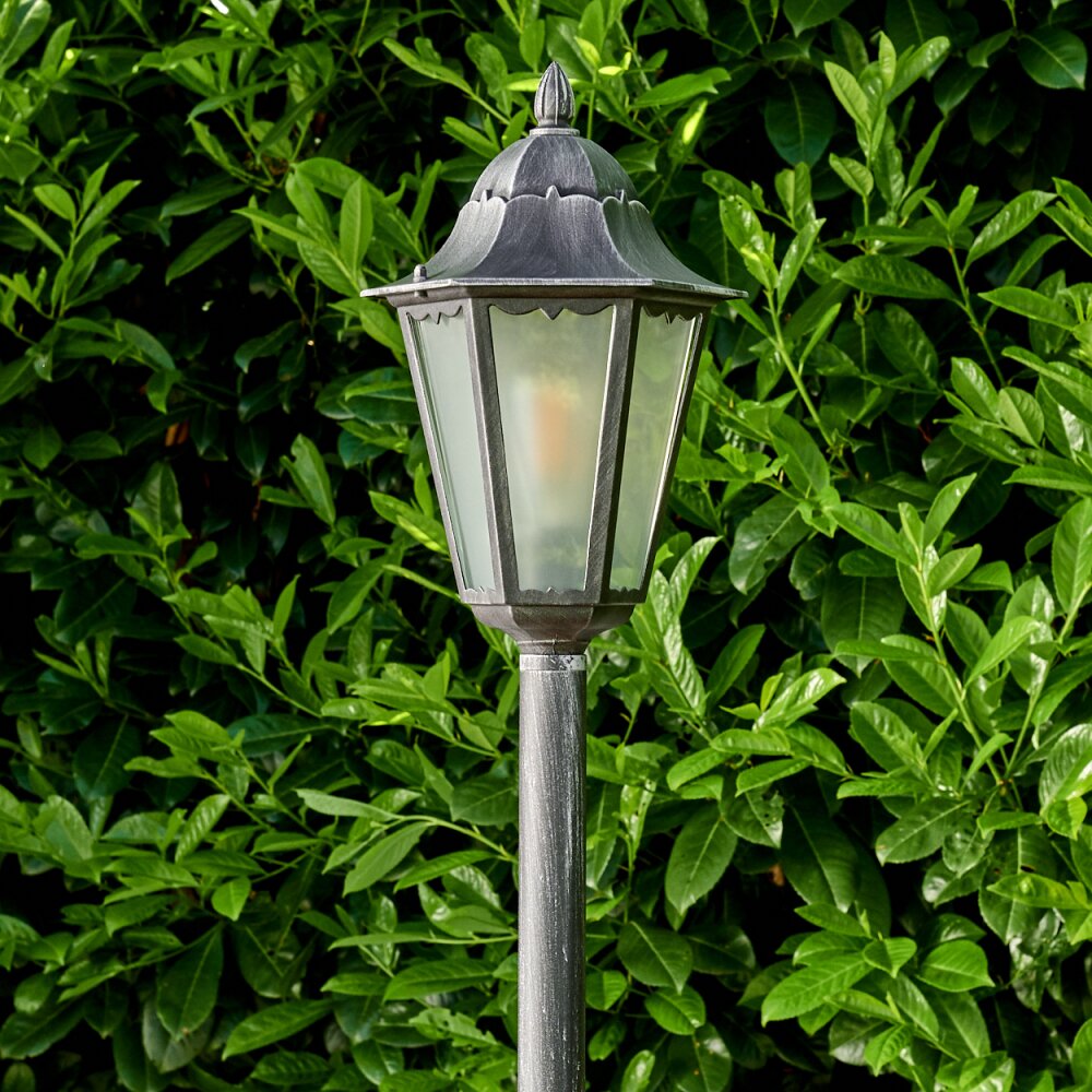 Lampadaire extérieur Lignac Noir, Argenté H3012741-DO2