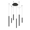 Suspension Lucide LORENZ LED Noir, 6 lumières